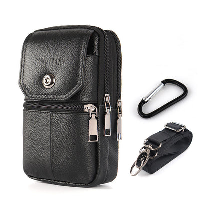 ❤️💼 Nová pánská ledvinka ve vintage stylu, vyrobená z kvalitní pravé hovězí kůže; vyznačuje se vynikající odolností vůči opotřebení i vodě.