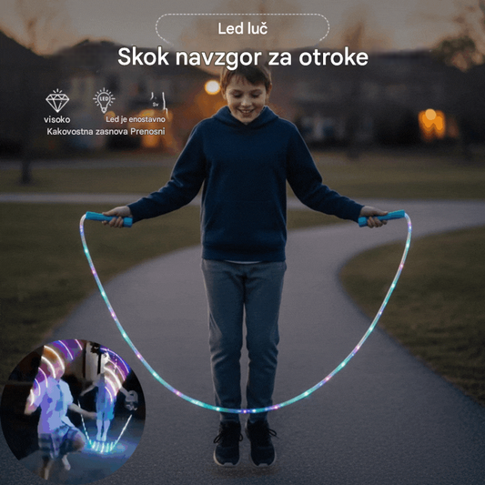 🏃【Kupite enega, enega dobite brezplačno】🌈Otroška skakalna vrv z LED lučko