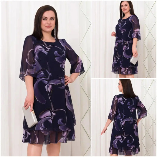 💕【S-5XL】👗Nova elegantna obleka s potiskom