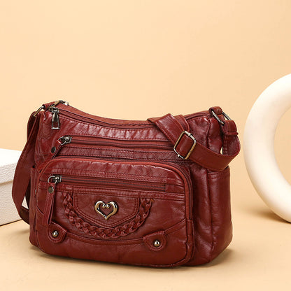 💐50 % POPUST! 🎁Ženska mehka torba čez telo iz umetnega materiala – več žepov za popolno organizacijo 👜🔑