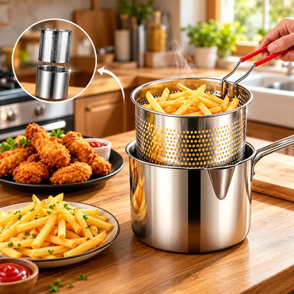 🍟Zadnji dan posebne ponudbe, prihranite 49 %! Večnamenski cvrtnik iz nerjavečega jekla 304