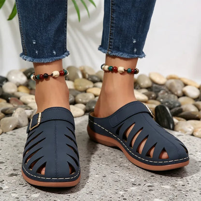 👡 Poletni čevlji iz perforiranega usnja, zapenjanje na ježka, ergonomski podplat proti utrujenosti, velikosti 36-43! ☀️✨