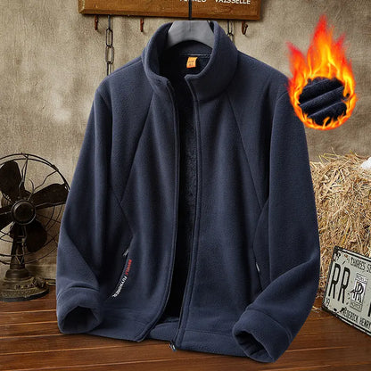 🧣【50% POPUST】 【M-5XL】 Moški debeli flisni jopič – na voljo v velikih velikostih, topel in udoben za jesen in zimo