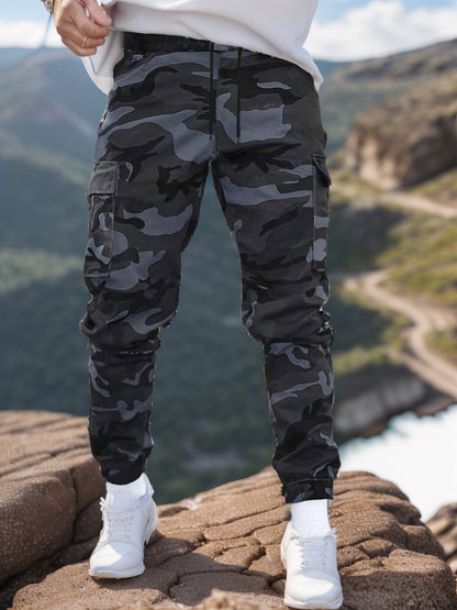 🛠️  👖 Trpežne taktične delovne hlače - iz mešanice najlona in bombaža z več praktičnimi žepi, idealne za delo na prostem 🌲