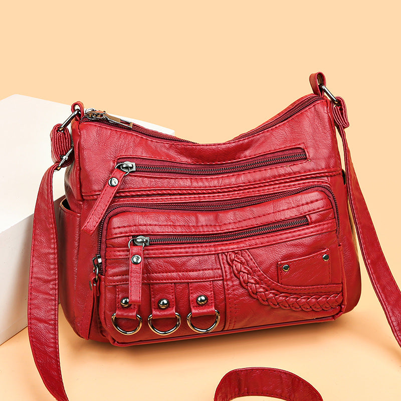 💥👜2026 Nuevo bolso de hombro/bandolera de cuero suave de gran capacidad