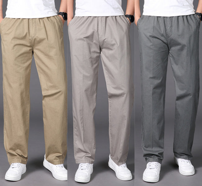 🔥【50-130KG】2025 nove moške hlače plus size casual straight
