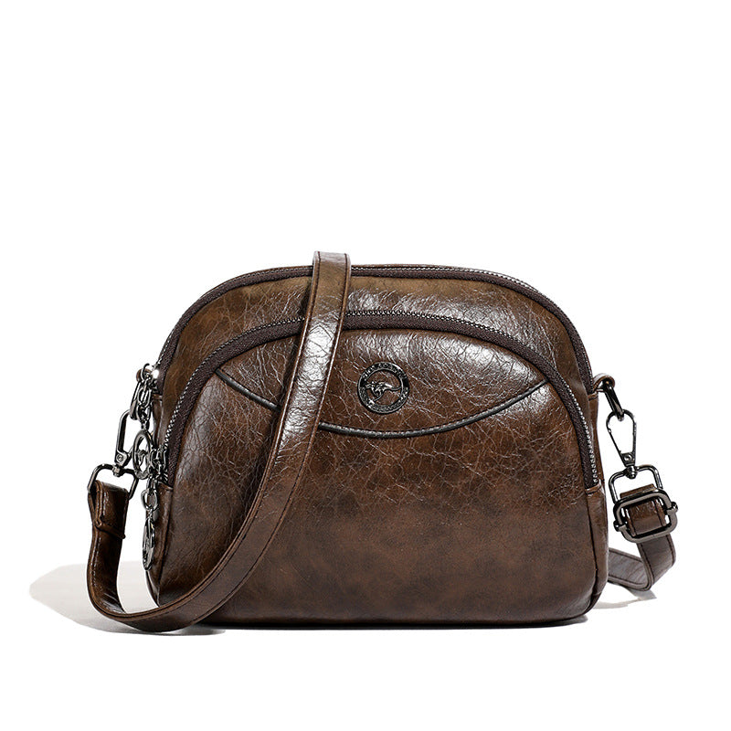 👏🎁Nowa, wysokiej jakości torba ze skóry naturalnej z wielowarstwową konstrukcją 4216181