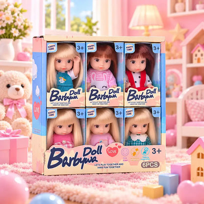👸 Set de minimuñecas coleccionables para niñas · Pelo largo y articulaciones móviles · Serie Princesas y serie Casual · ¡El regalo perfecto!