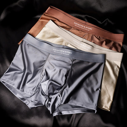 🔥😎【50% SLEVA】Pánské antibakteriální boxerky 10A — prodyšné, měkké, bezešvé, ledové hedvábí, luxusní satén.