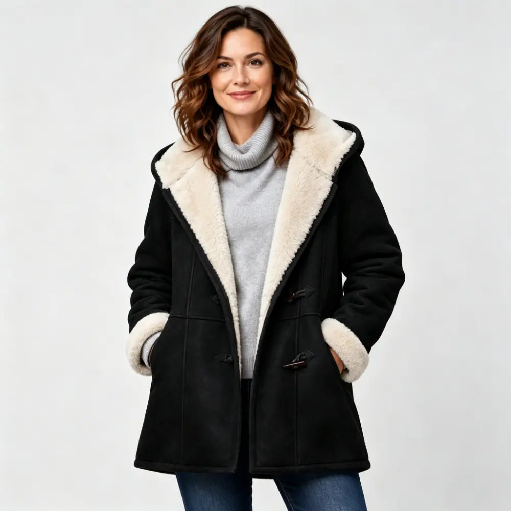 🐏🥼50% OFF💖 Elegante y cálida chaqueta de mujer con forro de gamuza sintética, tallas S-5XL, chaqueta informal de invierno