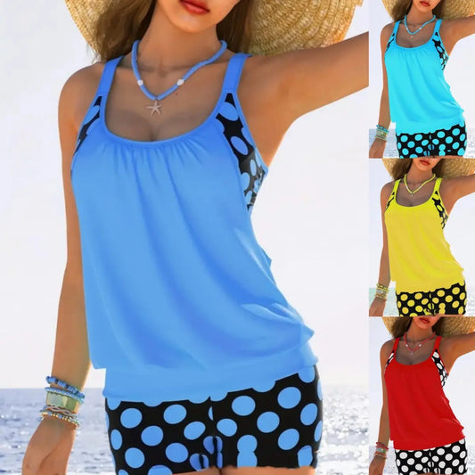 🏖️【S-5XL】✨ Stylové lehké letní plavky s puntíkovaným vzorem, prodyšné a pohodlné