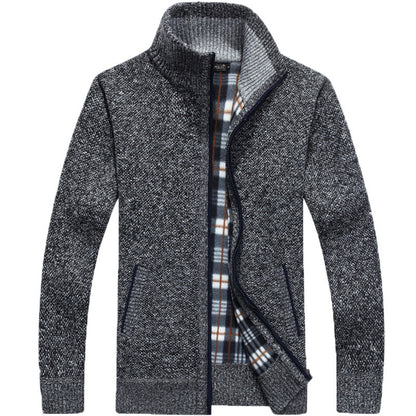 🍁 [M~3XL] Nov jesenski in zimski moški ohlapen pulover z ovratnikom in zadrgo velika velikost