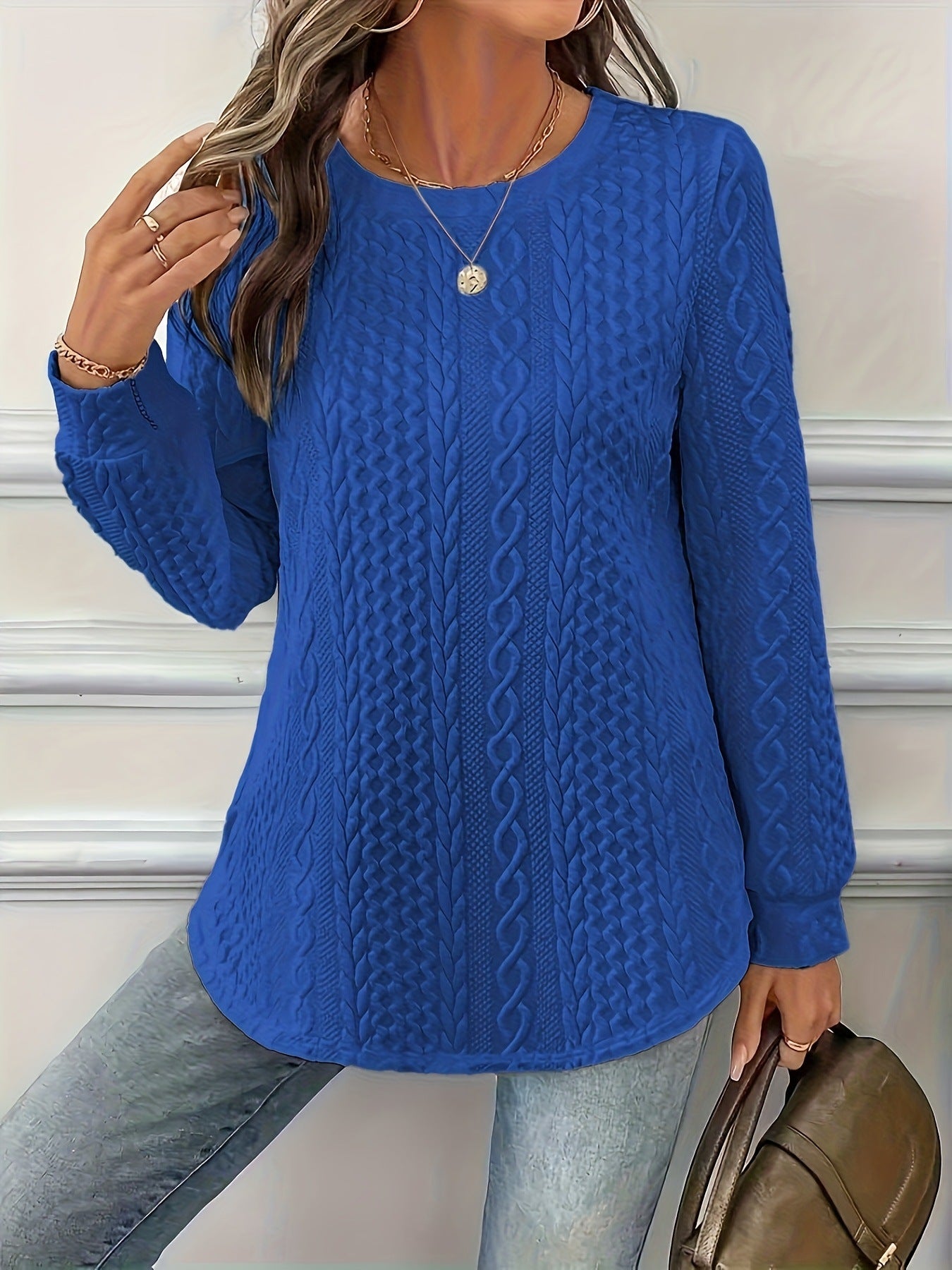 ✨❤️【L-6XL】Dámský volný jednobarevný svetr, ideální na podzim a zimu 4213318