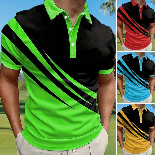 🔥👔【S-6XL】Nové letní pruhované polo tričko 4234572