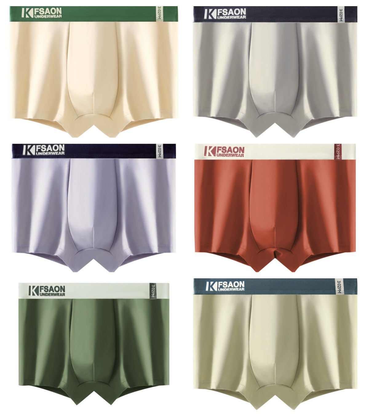 🔥✨【Specjalne oferty letnie🔥】【6 pozycji】🍃🧊 2026 Lato Nowe Męskie Bokserki Ice Silk Cool_4298373