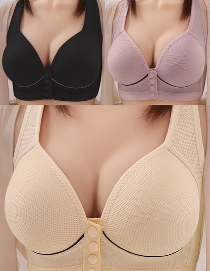 💥👙【3 kosi】[40–100 kg] Modrček brez žice, primeren za matere srednjih in starejših let, udoben in lahek, velikost modrčka