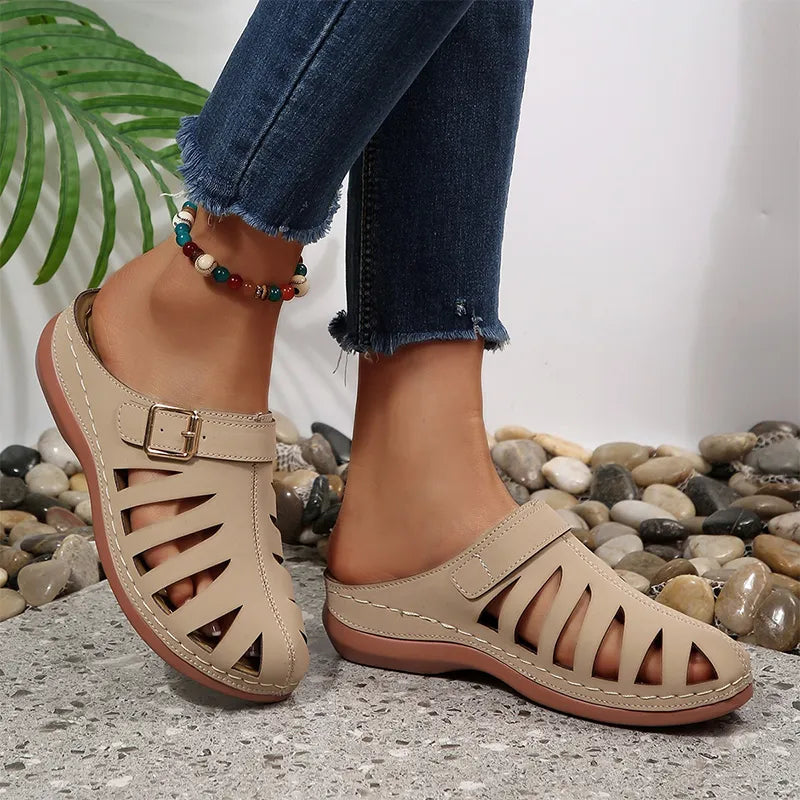👡 Poletni čevlji iz perforiranega usnja, zapenjanje na ježka, ergonomski podplat proti utrujenosti, velikosti 36-43! ☀️✨