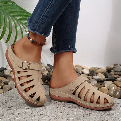 👡 Poletni čevlji iz perforiranega usnja, zapenjanje na ježka, ergonomski podplat proti utrujenosti, velikosti 36-43! ☀️✨