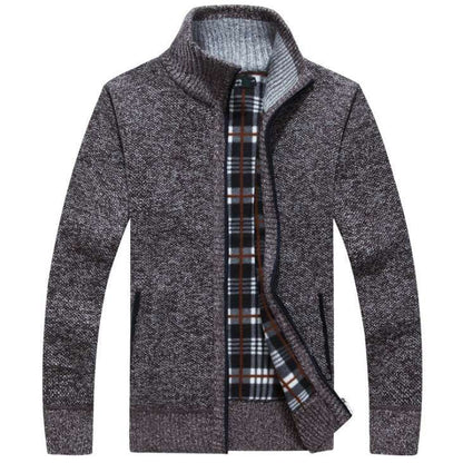 🍁 [M~3XL] Nov jesenski in zimski moški ohlapen pulover z ovratnikom in zadrgo velika velikost