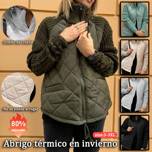 🔥 Chaqueta acolchada de punto para mujer – ligera, cálida y perfecta para el invierno