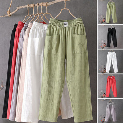 🌿🌈【M-4XL】Nuevos pantalones de pierna ancha para mujer, nuevos de primavera 2026, cómodos y casuales.