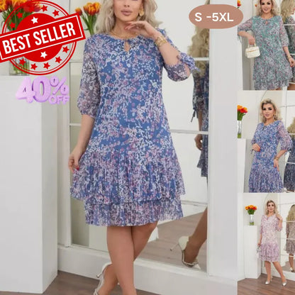 💥49% DE DESCUENTO💥💕【S-5XL】Vestido floral de moda otoñal