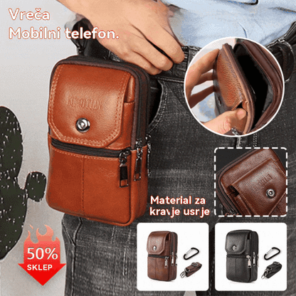 💼Nov moški nahrbtnik iz pravega usnja v retro slogu, izdelan iz zgornje plasti kravje kože, zelo odporen proti obrabi in vodoodporen.