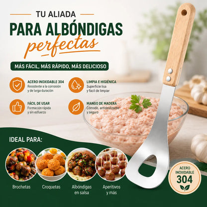 🍖 【2 piezas】Molde para albóndigas de acero inoxidable 304 – ideal para hacer albóndigas de carne y de pescado, perfecto para cocinar en casa 🥄