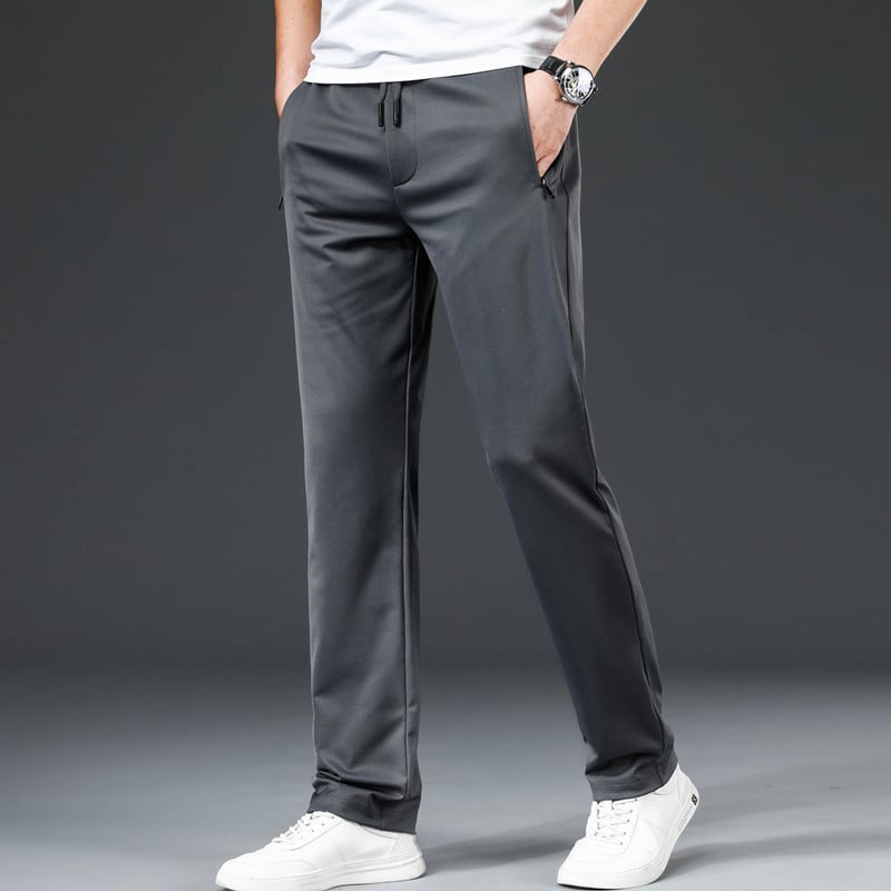 🔥【¡50% de descuento!】Pantalones casuales de verano sueltos con cintura elástica para hombre_4314701