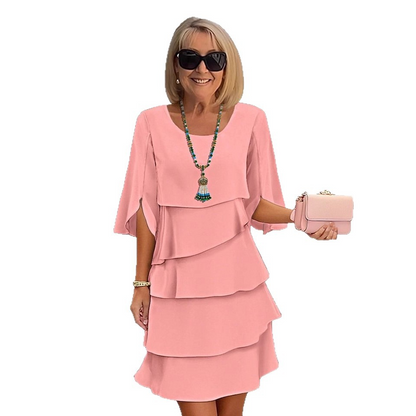 💃【S-3XL】🎁Elegantní vrstvené šaty s volánkovými manžetami, které snadno vytvoří stylový vzhled vhodný pro různé příležitosti💃 4246185