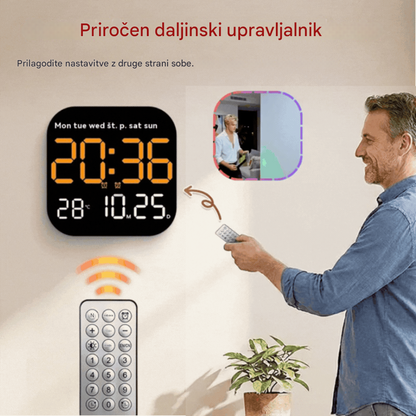 🕰️🛏️Digitalna ura za dom/pisarno z dvojno uporabo: Nežno vas zbudi, poslovite se od nadležnih alarmov! Nastavljiva svetlost, tiho delovanje ponoči. Prikazuje tudi temperaturo. Zanesljiv spremljevalec za vaše vsakdanje življenje. 🌙