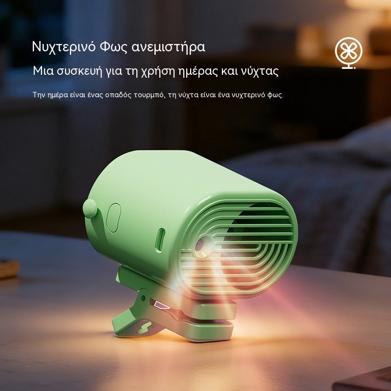 🌀 Hands-free ventilátor s LED displejem, vestavěným klipem a 199 nastavitelnými úrovněmi