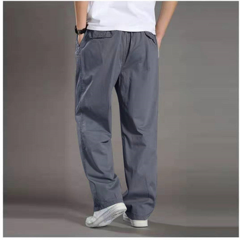 🔥【50-130KG】2025 nove moške hlače plus size casual straight