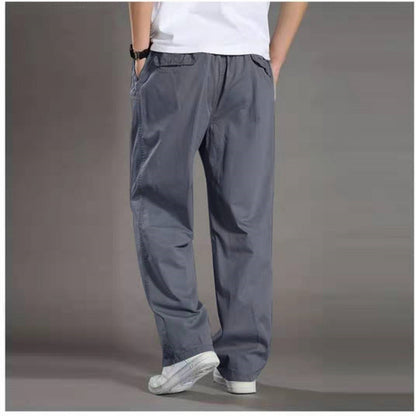 🔥【50-130KG】2025 nove moške hlače plus size casual straight