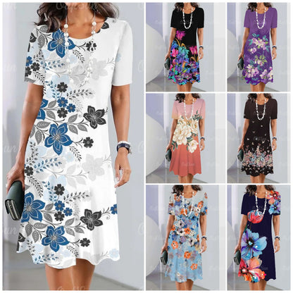 👗【S-5XL】Ženska seksi obleka z okroglim izrezom 2024 3693327