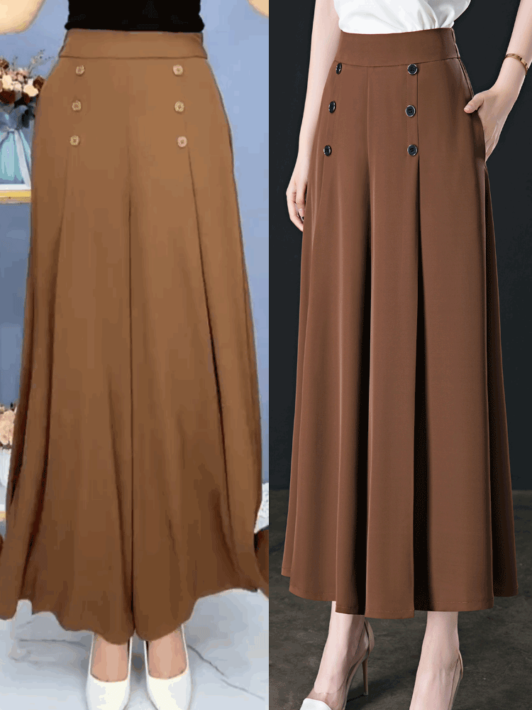 🔥💖【M-5XL】 Γυναικεία φούστα με ψηλή μέση και φαρδιά μπατζάκια για την άνοιξη και το καλοκαίρι του 2026