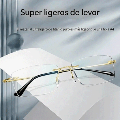 👓 Gafas profesionales sin montura de alta calidad, extremadamente ligeras y de alta claridad, con protección contra la luz azul. Diseño unisex. ✨