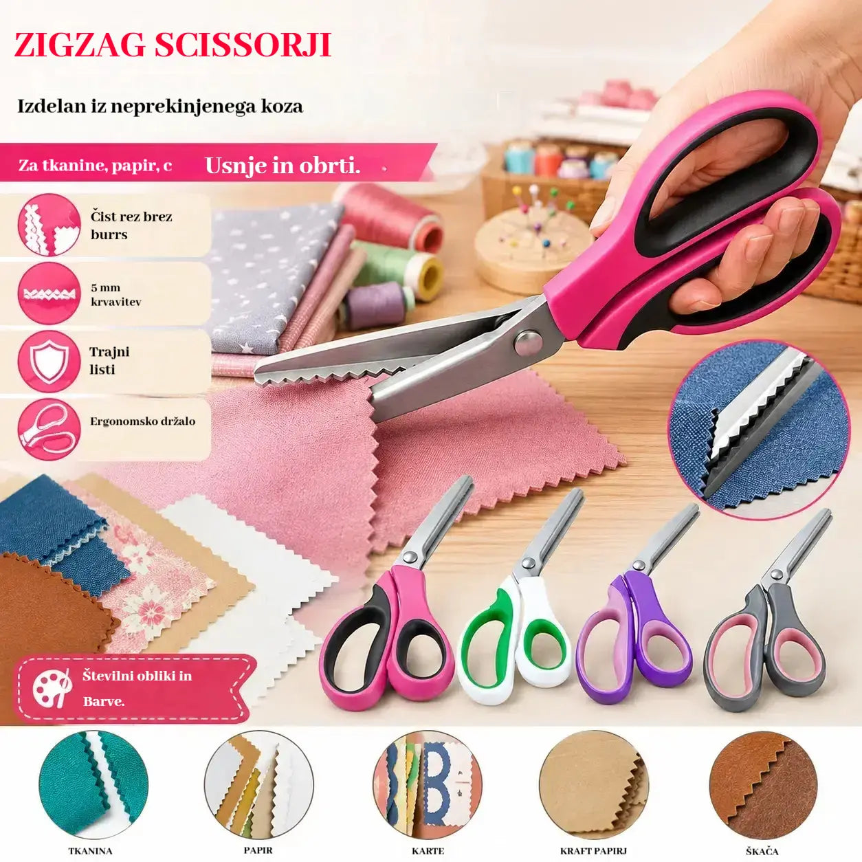✂️🧵 Večnamenske škarje za ustvarjanje – preprosto ustvarite čudovite čipke!