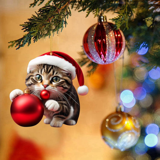 🎄10 kosov😻 Okraski za božično drevo Katie. Viseči mačji dodatki-avtomobilski dodatki