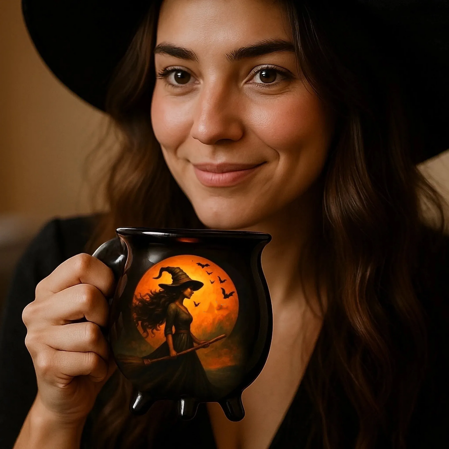 🧙‍♀️🎃Unikátní kreativní hrnek s drahokamy Čarodějnický kotel 4242954