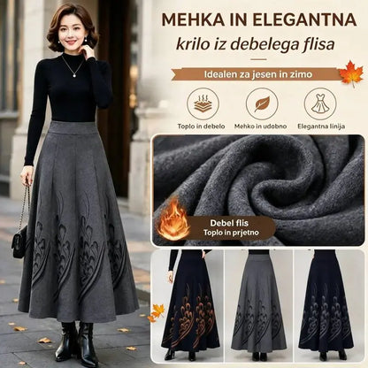 👗【S-3XL】Debelo volneno krilo za jesen in zimo, modno in vsestransko
