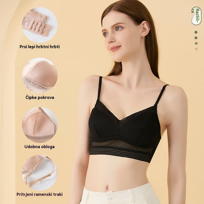 🔥【Kupite enega, prejmete dva brezplačno】【S-3XL】Čipkast izjemno tanek nedrček brez hrbta v obliki črke U