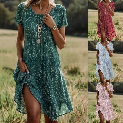 【S-3XL】👗2026 Nova obleka z okroglim vratom