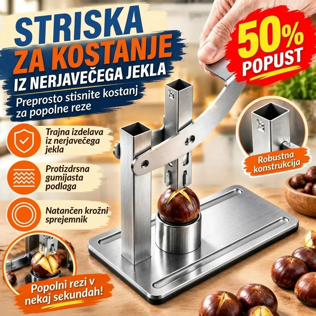 🥜💪 Klešče za lomljenje oreščkov z ročajem – iz nerjavečega jekla, pripravljene za takojšnjo uporabo