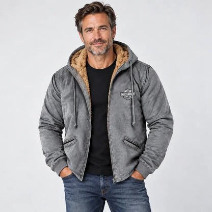 🔥💥【M-5XL】Chaqueta con capucha para hombre nueva 2026: gruesa y afelpada, resistente al frío y cálida