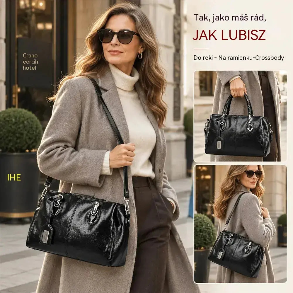 💼💄[Zadnji dan – 50 % popust] Ženska torbica iz pravega usnja – mehka in elegantna; lahko jo nosite v roki ali čez ramo.