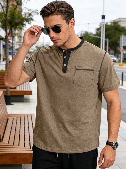🏕️⛰️Ανδρικό καλοκαιρινό T-shirt-Απλό και μοντέρνο σχέδιο που ταιριάζει παντού.