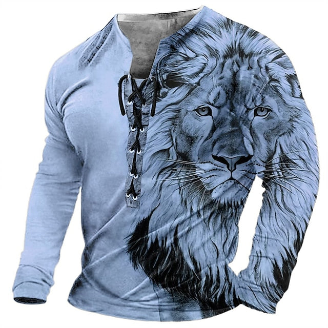 🦁🦁2026【Novinka】 Pánské ležérní tričko s 3D potiskem