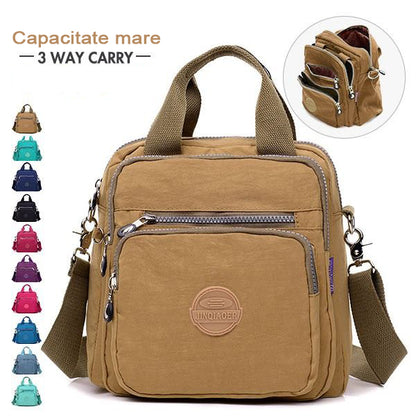 【Modna in vsestranska】🎒Torba z dvojno zadrgo, ročna torbica in torba za čez ramo
