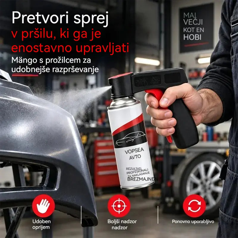 🔥Kupi 1, drugega dobiš brezplačno🔥🎨🔧 Dodatni ročaj za razpršilne barve | Ergonomski oprijem za barvanje avtomobilov, sten in domače mojstrenje